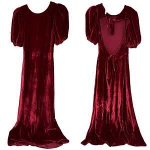 Reformation Red Velvet Maxi Dress | Size 8